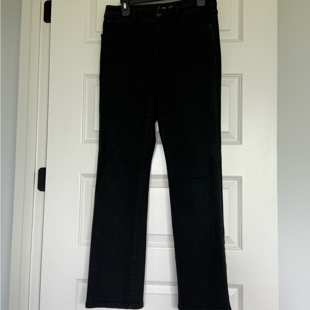 INC International Concepts Black Boot Cut Jeans